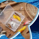 Teyva Daily 10 Pack Mustad Saltwater Duratin Hooks Stainless Steel Clousers Minnow Fishing Hooks Assortment with Box, Saltwater Bass Fish Bait for Fishing Lovers, 5 Style