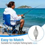 15pcs 0.7g Fishing Weights Sinkers, Inline Trolling Weights with Inner Swivels, Egg Sinkers for Saltwater Freshwater Fishing Tackle