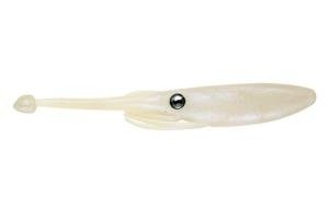 Nomad Design Live Ops Jerksquid 4” Unrigged Jerkshad Soft Bait Lure, Ultra-Realistic Squid with Reactor-UV & Glow, Pearl White (5 Pack), for Striped Bass & Redfish