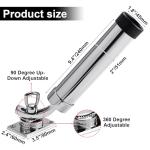 NovelBee 4pcs Fishing Rod Holders,360 Degree Adjustable Outrigger Rod Holder,Deck Mount 316 Stainless Steel Rod Pod Rack for Marine Boat Yacht