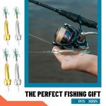 Relaxgiant 4 Pcs Funny Fishing Lures Bass Fishing Lures for Freshwater Saltwater Top Water Fish Gear Gag Gift for Fish Lovers(Gold and Silver,15g,21g)