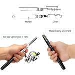 Lixada Pen Fishing Rod Reel Combo Set Premium Mini Pocket Collapsible Fishing Pole Kit Telescopic Fishing Rod + Spinning Reel Combo Kit 1M / 1.4M / 1.8M / 2.1M