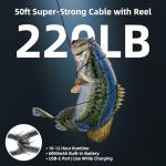 SUNMORN Underwater Fishing Camera with 4.3" HD IPS Screen, 220° Wide-Angle View, 50ft Waterproof Cable & 6000mAh Battery – Ideal for Ice, Lake, Boat and Kayak Fishing