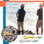 Relaxgiant 4 Pcs Funny Fishing Lures Bass Fishing Lures for Freshwater Saltwater Top Water Fish Gear Gag Gift for Fish Lovers(Gold and Silver,15g,21g)