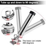 NovelBee 4pcs Fishing Rod Holders,360 Degree Adjustable Outrigger Rod Holder,Deck Mount 316 Stainless Steel Rod Pod Rack for Marine Boat Yacht