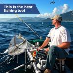 Fishing Net Minnow Nets with Aluminum Collapsible Telescopic Fishing Pole Handle and Nylon Mesh, Small F-ishing Landing Net for Saltwater Freshwater(19.69x13.39inch,Color:Black)