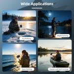 SUNMORN Underwater Fishing Camera with 4.3" HD IPS Screen, 220° Wide-Angle View, 50ft Waterproof Cable & 6000mAh Battery – Ideal for Ice, Lake, Boat and Kayak Fishing