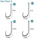 Baitholder Fishing Hooks Barbed Shank Beak Bait Holder Hooks Black Carbon Steel Offset Jig Fishing Hooks Saltwater Freshwater #4