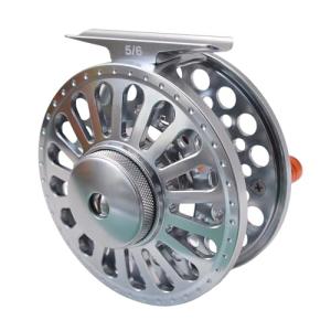 Alichino Fly Fishing Reel, CNC Machined Aluminum Alloy Large Arbor Fly Reel with Carbon Disk Drag (Gunmetal, 5/6WT)