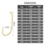Dr.Fish 100 Pack Baitholder Hooks, Freshwater Fishing Hooks Gold, Offset, for Walleye Rigs, Crawler Harness, Trout/Bass/Crappie/Blugill/Panfish #8