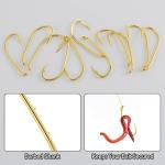 Dr.Fish 100 Pack Baitholder Hooks, Freshwater Fishing Hooks Gold, Offset, for Walleye Rigs, Crawler Harness, Trout/Bass/Crappie/Blugill/Panfish #8