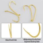 Dr.Fish 100 Pack Baitholder Hooks, Freshwater Fishing Hooks Gold, Offset, for Walleye Rigs, Crawler Harness, Trout/Bass/Crappie/Blugill/Panfish #8
