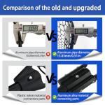 SEASPRO Black Telescoping Fishing Nets Lightweight Rubber Fish Net Durable with Non-Slip Grip - Freshwater and Saltwater Fishpond Large Fish Net (18.3"/46.5cm Hoop Size 1.62M Black Rubber net)