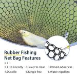 SEASPRO Black Telescoping Fishing Nets Lightweight Rubber Fish Net Durable with Non-Slip Grip - Freshwater and Saltwater Fishpond Large Fish Net (18.3"/46.5cm Hoop Size 1.62M Black Rubber net)
