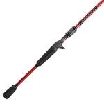 Ugly Stik 6’6” Carbon Casting Rod, One-Piece, 8-17lb Line Rating, Medium Power, Fast Action, 1/4-5/8 oz. Lure Rating, Red/Black