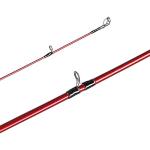 Ugly Stik 6’6” Carbon Casting Rod, One-Piece, 8-17lb Line Rating, Medium Power, Fast Action, 1/4-5/8 oz. Lure Rating, Red/Black
