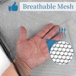 6 Pcs Mesh Bags Drawstring, 14x17 Inch with Lock, Multipurpose Storage Bags for Gym, Balls, Beach, Laundry(Black)