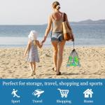 6 Pcs Mesh Bags Drawstring, 14x17 Inch with Lock, Multipurpose Storage Bags for Gym, Balls, Beach, Laundry(Black)