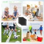 6 Pcs Mesh Bags Drawstring, 14x17 Inch with Lock, Multipurpose Storage Bags for Gym, Balls, Beach, Laundry(Black)