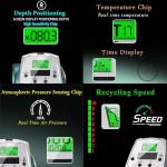 SAMOLLA Baitcasting Fishing Reel Solar Charging 9.6oz Ultralight Smart Digital Baitcaster Reels with 22Lb/35 Lb Max Drag 6.3:1 High-Speed Gear Ratio Right Handed Freshwater Saltwater Green KX1200