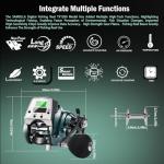 SAMOLLA Baitcasting Fishing Reel Solar Charging 9.6oz Ultralight Smart Digital Baitcaster Reels with 22Lb/35 Lb Max Drag 6.3:1 High-Speed Gear Ratio Right Handed Freshwater Saltwater Green KX1200