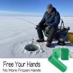 GlikCeil 2 Pcs Sled Rod Holder Outdoor Fishing Rod Holder Compatible Storage Rack Sled Buckets Ice Fishing Pole Rack Gear Adjustable Bucket Accessories for Ice House Dock Riverbank Lakeside (Green)