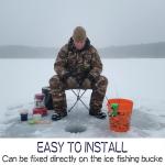 GlikCeil 2 Pcs Sled Rod Holder Outdoor Fishing Rod Holder Compatible Storage Rack Sled Buckets Ice Fishing Pole Rack Gear Adjustable Bucket Accessories for Ice House Dock Riverbank Lakeside (Green)