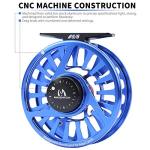 Maxcatch AVID Fly Fishing Reel with CNC-machined Aluminum Body - 1/3, 3/4, 5/6, 7/8, 9/10 Weights(Black, Green, Blue, Silver, Black&Silver) (Blue, 9/10wt)