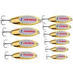 PROBEROS Fishing Lures Spoons Metal Casting Fishing Spoon Bass Hard Lure Blade Fish Baits Set Gold Silver
