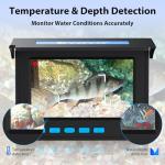 Eyoyo Ice Fishing Camera 4.3-Inch: Ice Fishing Camera DVR, Portable Fish Finder, 8-Hour Battery, Infrared Lights, Temperature & Depth Detection, 20M Cable for Ice, Lake, and Sea Fishing