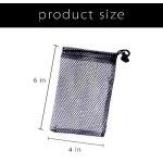 Leewoth 12PCS Small Mesh Bags Nylon Mini Storage Mesh drawstring bags for Travel Stuff Organizing (6 x 4 inch)