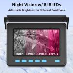 Eyoyo Ice Fishing Camera 4.3-Inch: Ice Fishing Camera DVR, Portable Fish Finder, 8-Hour Battery, Infrared Lights, Temperature & Depth Detection, 20M Cable for Ice, Lake, and Sea Fishing