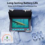 Eyoyo Ice Fishing Camera 4.3-Inch: Ice Fishing Camera DVR, Portable Fish Finder, 8-Hour Battery, Infrared Lights, Temperature & Depth Detection, 20M Cable for Ice, Lake, and Sea Fishing