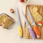 MONGSEW 3PCS Boning Knife, German Stainless Steel Fillet Knives, 6 inch Curved Boning Deboning Filet Fillet Knife for Meat, Fish, Poultry, Cutting, Trimming, Ergonomic Rubber Handle, Dishwasher Safe