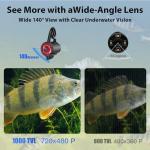 Eyoyo Ice Fishing Camera 4.3-Inch: Ice Fishing Camera DVR, Portable Fish Finder, 8-Hour Battery, Infrared Lights, Temperature & Depth Detection, 20M Cable for Ice, Lake, and Sea Fishing