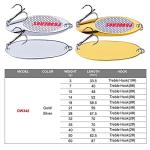 PROBEROS Fishing Lures Spoons Metal Casting Fishing Spoon Bass Hard Lure Blade Fish Baits Set Gold Silver