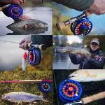 Maxcatch AVID Fly Fishing Reel with CNC-machined Aluminum Body - 1/3, 3/4, 5/6, 7/8, 9/10 Weights(Black, Green, Blue, Silver, Black&Silver) (Blue, 9/10wt)