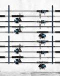 WellMall Fishing Pole Holders - 10 Rod Holder Storage for Wall & Garage, Fits Most Rods