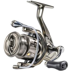Sougayilang Spinning Reel - 5.2:1 Gear Ratio, 12+1 Bearings Freshwater Saltwater Fishing Reel, Ultra-Smooth CNC Aluminum Spool, Lightweight & Powerful for Bass Trout Salmon (Model: 4000)
