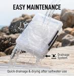 Fishing Lure Box Double-Sided: 3 Packs Large Saltwater Lure Storage Fishing Tackle Box for Crankbait Jerkbait Squid Jig Case Organizer - 18 Grids (Clear)