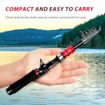 EHERDM Telescopic Fishing Rod Mini Portable Pole for Saltwater and Freshwater Lightweight and Compact Spinning Rods 5.25ft