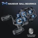 KastKing Spartacus II Plus Baitcasting Reel, DualBalance™ Magnetic Braking System, 8.0:1 High-Speed Gear Ratio, Ultralight 6 oz, 7+1 MaxiDur Double-Shielded Ball Bearings, Fishing Reels