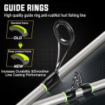 Sougayilang Fishing Rods, IM7 Graphite Blank Casting & Spinning Rods,2 Pieces Rods with “S” Style Hook Keeper and EVA Handle for Bass, Trout, Walleye, Catfish Etc (6'10"-M-CAST)