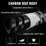 Sougayilang Fishing Rods, IM7 Graphite Blank Casting & Spinning Rods,2 Pieces Rods with “S” Style Hook Keeper and EVA Handle for Bass, Trout, Walleye, Catfish Etc (6'10"-M-CAST)