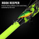 Sougayilang Fishing Rods, IM7 Graphite Blank Casting & Spinning Rods,2 Pieces Rods with “S” Style Hook Keeper and EVA Handle for Bass, Trout, Walleye, Catfish Etc (6'10"-M-CAST)