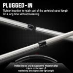 Sougayilang Fishing Rods, IM7 Graphite Blank Casting & Spinning Rods,2 Pieces Rods with “S” Style Hook Keeper and EVA Handle for Bass, Trout, Walleye, Catfish Etc (6'10"-M-CAST)