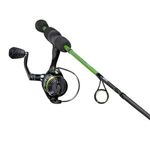 Lew's Crappie Thunder Spinning Reel and Fishing Rod Combo, 7-Foot 2-Piece IM6 Graphite Blank, Right or Left-Hand Retrieve, Crappie Thunder Green