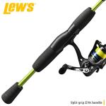 Lew's Crappie Thunder Spinning Reel and Fishing Rod Combo, 7-Foot 2-Piece IM6 Graphite Blank, Right or Left-Hand Retrieve, Crappie Thunder Green