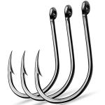 AMHDV 200pcs/pack Circle Fishing Hooks Super Strong Octopus Barb Fishing Hook for Freshwater Saltwater (200pcs-10#)