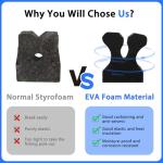 Cooltto Fishing Rod Holders Wall-Mounted 2 Pairs, Simple Deluxe Fishing Pole Holder & Rack Store up to 12 Rods or Combos for Garage & Boat (Vertical, Black)